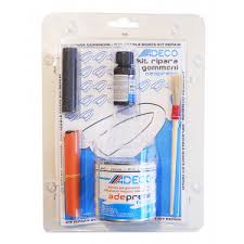 Adeco Neoprene Inflatable Boat Repair Kit Black
