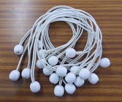 Euromarine Bungee with Balls 50cm - White