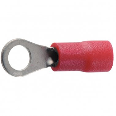Ring Crimping Terminals Red 4mm x10