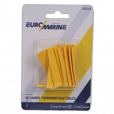 Heat Shrinkable Tubes x10 Yellow 9x50mm