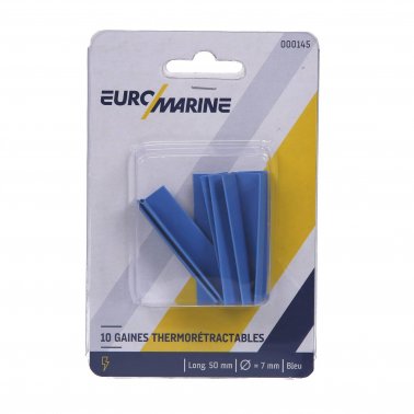 Heat Shrinkable Tubes x10 Blue 7x50mm