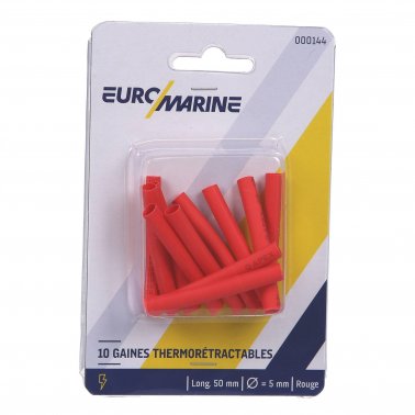 Heat Shrinkable Tubes x10 Red 5x50mm