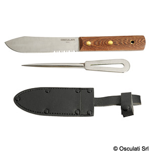 Knife & Marlin Spike With Leather Pouch