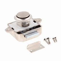 Cupboard Latch Nickel+Chrome Button+Ring